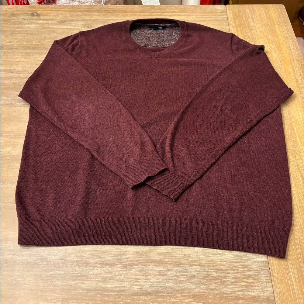 NORDSTROM Men’s Shop Cotton & Cashmere V-Neck Sweater